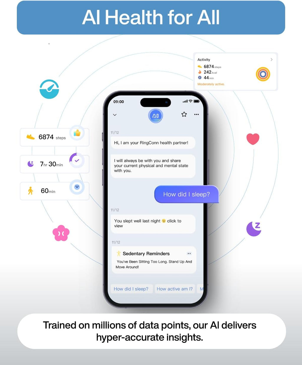 Gen 2 Air Ultra-Thin AI Smart Ring with 10-Day Battery Life, Comprehensive Fitness, Sleep, Stress, and Heart Rate Tracking for Men and Women, No App Fee for Standard Features, iOS and Android Compatible (Size 12, Dune Gold)